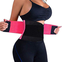 Load image into Gallery viewer, Waist Trainer Belt for Women &amp; Man - Waist Cincher Trimmer Weight Loss Ab Belt - Slimming Body Shaper Belt (Hot Pink, Medium)
