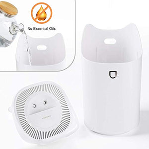 Cool Mist Humidifiers for Bedroom USB,SIXKIWI,Easy Clean/Top Fill/Never Leak/None Mildew/Dual Sprayer,3L 20hrs for Large Room,Colorful Night Light Auto Off for Home Office Baby(White)