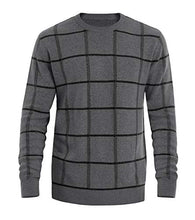 Load image into Gallery viewer, MAGNIVIT Men's Soft Cotton Striped Crewneck Sweater Lightweight Sweaters Dark Grey
