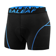 Load image into Gallery viewer, BALEAF Men's Bike Cycling Underwear Shorts 3D Padded Bicycle MTB Liner Shorts (Blue, L)
