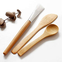 Load image into Gallery viewer, Tiferr DIY Face Mask Bowl and Brush Set, 7 in 1 Bamboo Facial Mask Tool kits - Mask Bowl,Spatula,Brush,Spoon, Facial Sponge, Silicone Brush (light yellow)
