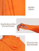 Load image into Gallery viewer, Men's Sun Shirts UPF 50 Clothing Lightweight Long Sleeve Crew Neck Plain Casual Swim Fishing Rash Guard Summer Tee Hoodie T-Shirts Orange Size L
