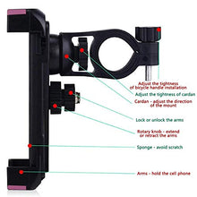 Load image into Gallery viewer, QMEET Bike Phone Mount 360°Rotation, Bike Phone Holder for iPhone Android GPS Other Devices Between 3.5 to 6.5 inches (Black Pink)

