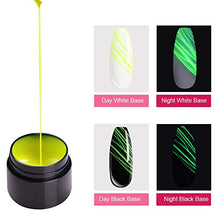 Load image into Gallery viewer, N/D 6PCS Luminous Spider Nail Gel Set, Glow in The Dark Poly Nail Extension Gel Kit, 8ml Nail Art Wire Drawing Polish, DIY Polish UV Nail Art Kit for Halloween Line DIY Manicure Art Decoration
