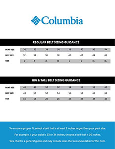 Columbia Men's Trinity Logo Belt-Casual Dress with Single Prong Buckle for Jeans Khakis , Tan, 38