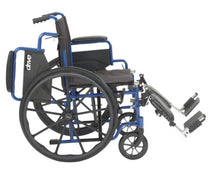 Load image into Gallery viewer, Drive Medical BLS18FBD-ELR Blue Streak Wheelchair with Flip Back Desk Arms, Elevating Leg Rests, 18 Inch Seat
