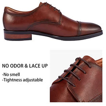 Load image into Gallery viewer, Men's Dress Shoes Genuine Leather Formal Oxford Shoes for Men Wingtip Lace Up Oxford Brown
