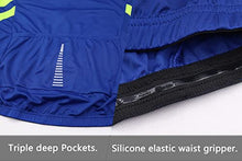 Load image into Gallery viewer, ARSUXEO Men's Full Zipper Long Sleeves Cycling Jersey Bicycle MTB Bike Shirt 6030 Blue Size L
