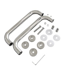 Load image into Gallery viewer, CKB 8" Back to Back Pull Shower Door Handle Compatible with 1/4" to 1/2" Thickness Glass Door for Frameless Shower Doors, Polished Steel with 304 Stainless Steel
