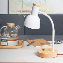 Load image into Gallery viewer, PINSOON LED Desk Lamp with Flexible Goose-Neck 2 Bulb Energy Saving for Bedside Table, Bedroom Study, and Office
