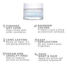 Load image into Gallery viewer, Unicorn Snot Biodegradable Holographic Body Glitter Gel for Body, Face, Hair - Vegan &amp; Cruelty Free - 1.7 oz (Bio Silver)

