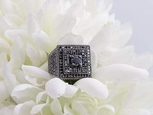 Load image into Gallery viewer, Dazzlingrock Collection 2.80 Carat (ctw) Black Rhodium Plated 10K Round Black Diamond Mens Ring, White Gold, Size 10
