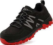 Load image into Gallery viewer, WHITIN Steel Toe Work Shoes for Men Size 10 Red Slip Resistant Kitchen Comfortable Working Construction Tennis Athletic Casual Gym Heavy Duty Sneakers for Male Footwear
