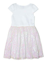 Load image into Gallery viewer, Disney girls Disney Girl's Elsa and Anna Frozen Ballerina Tutu Ruffle Skirt Dress, Glitter White, Medium US
