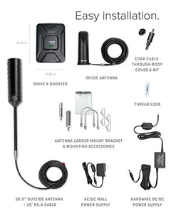 weBoost Drive X RV (471410) Cell Phone Signal Booster | U.S. Company | All U.S. Carriers - Verizon, AT&T, T-Mobile, Sprint & More | FCC Approved, RV & Motorhome Moving + Stationary