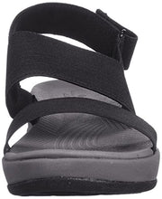 Load image into Gallery viewer, Clarks womens Arla Jacory Wedge Sandal, Black Solid, 8 US
