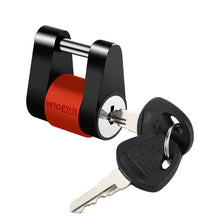 Load image into Gallery viewer, METOWARE Trailer Coupler Lock, 1/4” Dia, 3/4” Span Heavy-Duty Steel Trailer Tongue Lock for Tow Boat RV Truck Car&#39;s Coupler with Anti-Rattle Rubber Rings (1 Pack)
