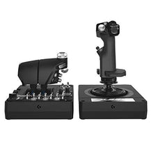Load image into Gallery viewer, Logitech G X56 H.O.T.A.S Throttle and Joystick Flight Simulator Game Controller, 4 Spring Options, +189 Programmable Controls, RGB Lighting, 2x USB, PC - Black
