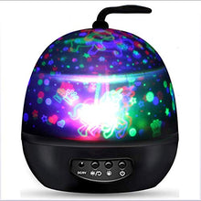 Load image into Gallery viewer, CWH&amp;WEN 2 in 1 LED Starry &amp; Undersea Projector Lamp, Rotating Night Light 8 Colors Mode LED Laser Night Lights Gift for Kids Children Living/Bedroom,Black
