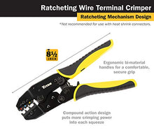 Load image into Gallery viewer, TITAN 11477 Ratcheting Wire Terminal Crimper Tool for Insulated Terminals, Fixed Jaw Crimper
