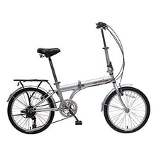 Load image into Gallery viewer, unYOUsual U Transformer 20" Folding City Bike Bicycle 6 Speed Shimano Gear Steel Frame Mudguard Rear Carrier Front Rear Wheel Reflectors Silver
