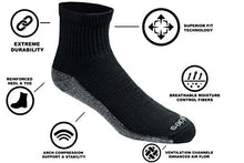 Load image into Gallery viewer, Dickies Men&#39;s Dri-tech Moisture Control Quarter Socks Multipack, Grey (6 Pairs), Shoe Size: 6-12
