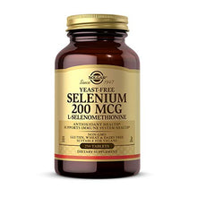 Load image into Gallery viewer, Solgar Yeast-Free Selenium 200 mcg, 250 Tablets - Supports Antioxidant &amp; Immune System Health - Non-GMO, Vegan, Gluten Free, Dairy Free, Kosher - 250 Servings, Unflavored, Standard Packaging
