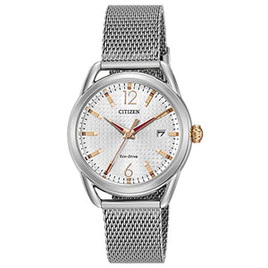 Citizen Women's Eco-Drive Dress Classic Watch in Stainless Steel, Silver Dial (Model: FE6081-51A)