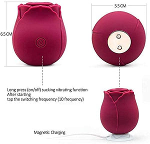 Dual Head Sex Tounge for Licking and Sucking, Rose Toy for Women Pleasure Tongue, Clitorals Stimulator, Electric Women Relaxing Toy, Woman Suction 10 Modes Tongue Stimulator Sucking Nipple Sucker