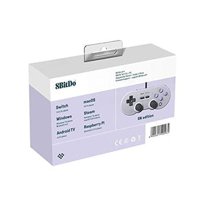 USB Game Controller for PC, 8Bitdo SN30 Pro Wired Controller/Gamepad for Raspberry Pi, Laptop and Nintendo Switch - (SN Edition)