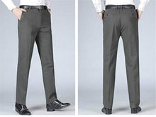 Load image into Gallery viewer, Andongnywell Men's High Rise Skinny Stretchy Pants Slim Fit Slacks Tapered Trousers with Hidden Waist (Dark Gray,30)
