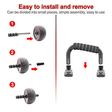 Load image into Gallery viewer, shine future Ab Roller Wheel, 8 Pcs Ab Wheel Roller Kit Include Resistance Bands, Knee Mat, Jump Rope, Push-Up Bar, Core Strength &amp; Abdominal Trainers Exercise Workout Equipment Perfect for Home Gym

