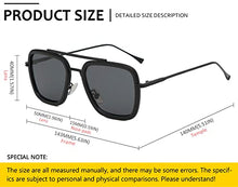 Load image into Gallery viewer, 2PCS Spider Man Sunglasses Retro Square Metal Frame for Men Women Sunglasses Classic Edith Cosplay Tony Stark Small Size
