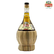 Load image into Gallery viewer, BASSO 1904, Unfiltered Premium First Cold Pressed Extra Virgin Olive Oil, 1 Liter, Product of Italy, Wicker, Straw Basket, 1 liter (33.81 fl oz)
