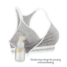 Load image into Gallery viewer, BRAVADO! DESIGNS Original Pumping and Nursing Bra in Cotton-Modal | Dove Heather | M
