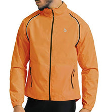Load image into Gallery viewer, BALEAF Men&#39;s Cycling Jacket Windbreaker Running Vest Windproof Water-Resistant Coat High Visibility Lightweight Orange Size M
