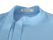 Load image into Gallery viewer, MUXXN Mid Length Cocktail Work Pencil Dress 3/4 Sleeve Dresses for Women (Navy Blue S)
