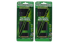 Load image into Gallery viewer, Dixon Ticonderoga Wood-Cased  Number 2 Pencils, Pre-Sharpened, Box of 10, Black (13915) (Pack of 2)
