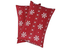 Load image into Gallery viewer, Vaulia Soft Microfiber Sheets, Red and White Color Snowflake King Size 3-Piece Set (1 Fitted Sheet, 2 Pillowcases)
