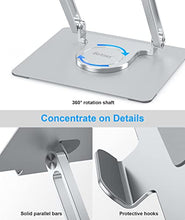 Load image into Gallery viewer, BoYata Laptop Stand for Desk, Adjustable Computer Stand with 360° Rotating Base, Ergonomic Foldable Laptop Riser Holder for Collaborative Work, Compatible with All MacBook Pro/Air, Notebook up to 17"

