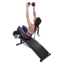 Load image into Gallery viewer, Finer Form Sit Up Bench with Reverse Crunch Handle for Ab Bench Exercises - Abdominal Exercise Equipment with 3 Adjustable Height Settings (Black)
