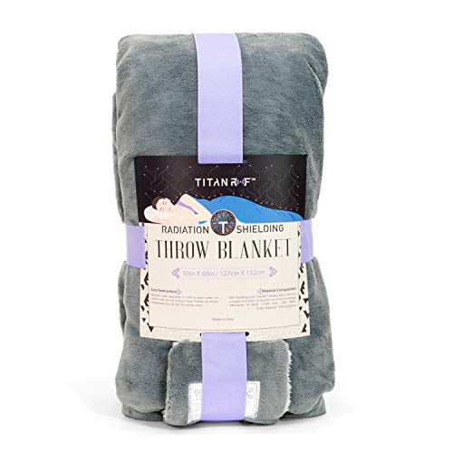 Load image into Gallery viewer, Mission Darkness TitanRF Radiation Shielding Throw Blanket - 50" x 60" (127cm x 152cm) Ultra-Soft Reversible Gray and White Design with EMF Radiation Protection