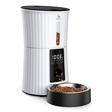 Load image into Gallery viewer, Petory Timed Automatic Cat Feeder - 4L Programable Dry Food Dispenser for Cats and Small Medium Dogs 6 Meals with Desiccant Bag Dual Power Supply 10S Voice Recorder
