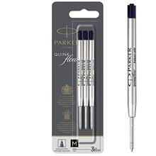 Load image into Gallery viewer, PARKER QUINKflow Ballpoint Pen Ink Refills, Medium Tip, Black, 3 Count
