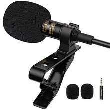 Load image into Gallery viewer, PoP voice Professional Lavalier Lapel Microphone Omnidirectional Condenser Mic for iPhone Android Smartphone,Recording Mic for Youtube,Interview,Video
