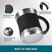 Load image into Gallery viewer, COSORI Coffee Mug Warmer &amp; Mug Set, Beverage Cup Warmer for Desk Home Office Use, Coffee gifts, Electric 24 Watt, Touch Tech &amp; LCD Digital Display, 304 Stainless Steel, 17 oz, Mug lid
