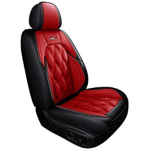 Load image into Gallery viewer, ZX DSY002 Leather Car Seat Covers, Faux Leatherette Automotive Vehicle Cushion Cover for Cars SUV Pick-up Truck Universal Fit Set for Auto Interior Accessories (Black-red)
