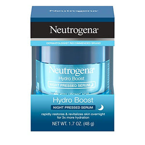 Neutrogena Hydro Boost Purified Hyaluronic Acid Pressed Night Serum, Facial Serum with Antioxidants & Hyaluronic Acid for Dry Skin, Oil-Free & Non-Comedogenic, 1.7 oz
