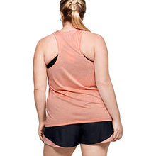 Load image into Gallery viewer, Under Armour Women's Tech Twist Tank Top , Peach Frost (846)/Metallic Silver , X-Large
