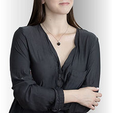 Load image into Gallery viewer, 925 Sterling Silver Black Fire Opal Vintage Style Large Pendant; Libra October Birthstone; Dainty Black Stone Pendant; Handmade Antique Style Black Opal Necklace For Classy Women
